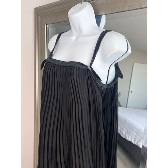 G-Star RAW GS Plisse Sleeveless Dress Color Black Size S - Picture 3 of 11